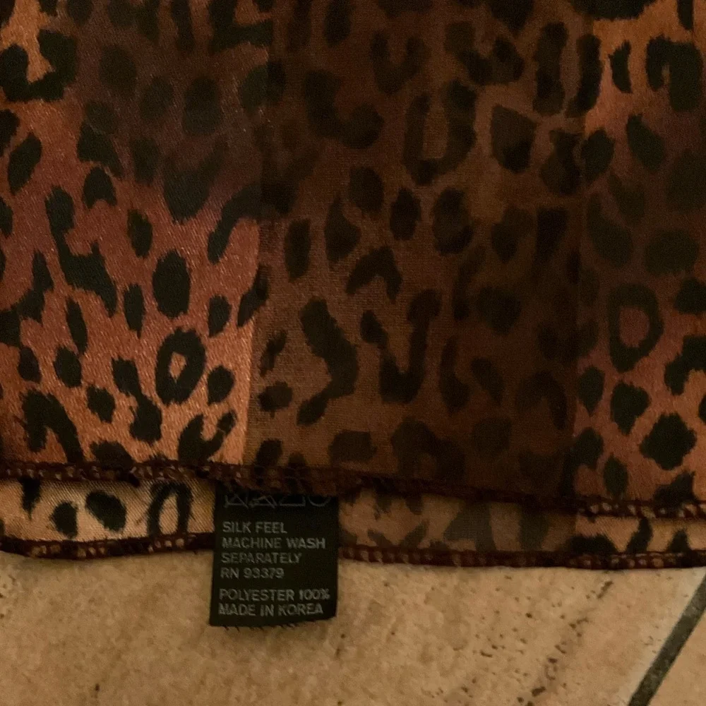 Animal Print Sheer Oblong Scarf
